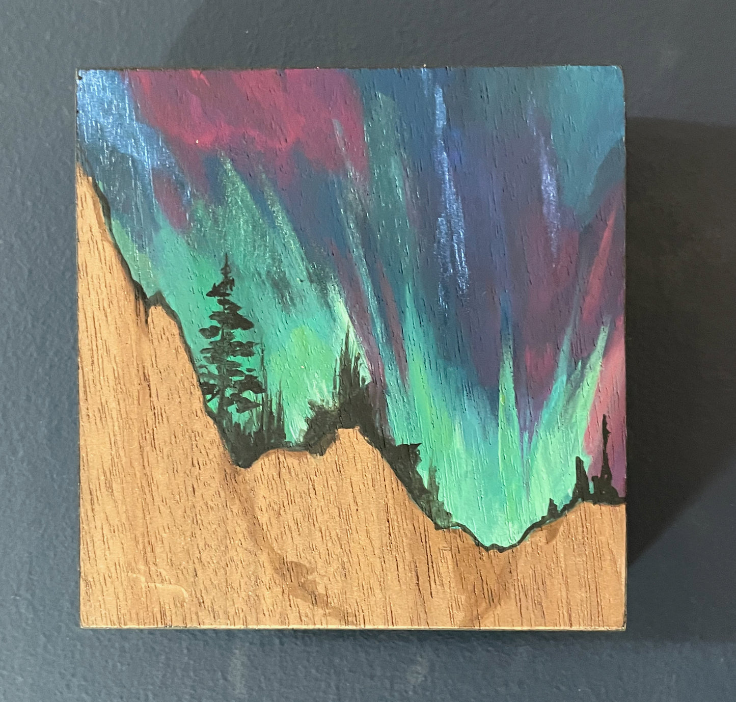 Fox Fire Northern Lights Painting