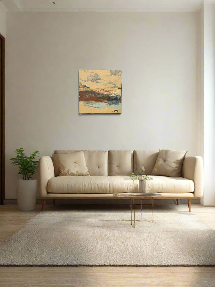 Gentle Resolve, Encaustic Landscape Painting