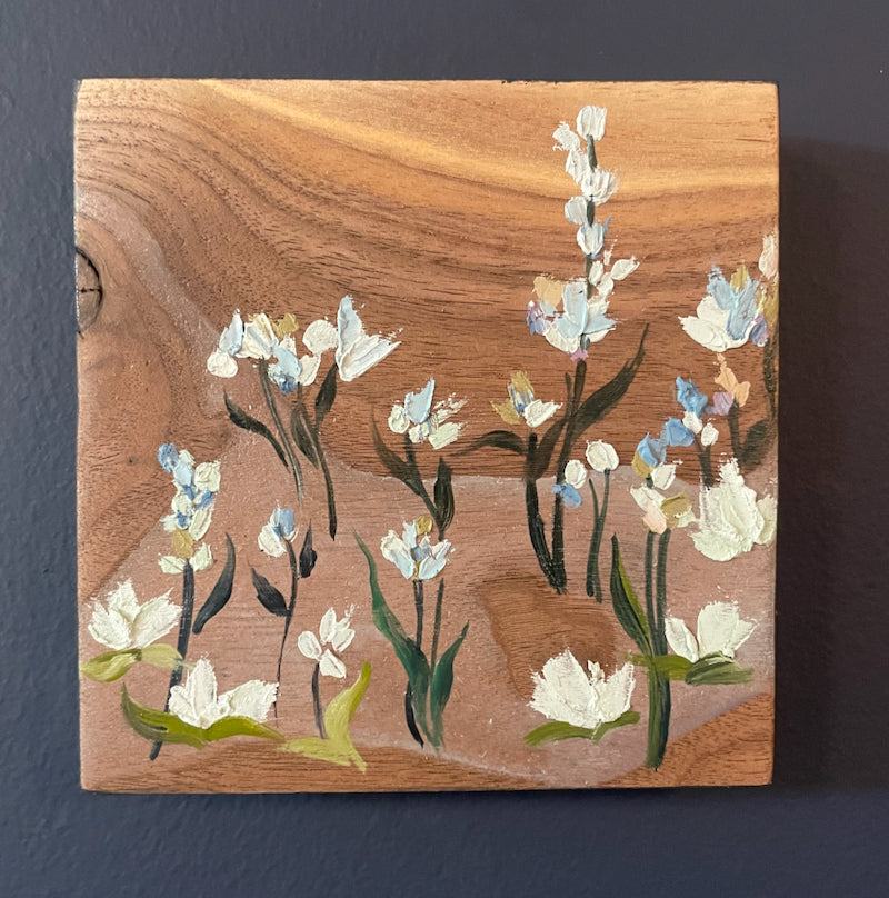 Thistle, Walnut Oil Painting