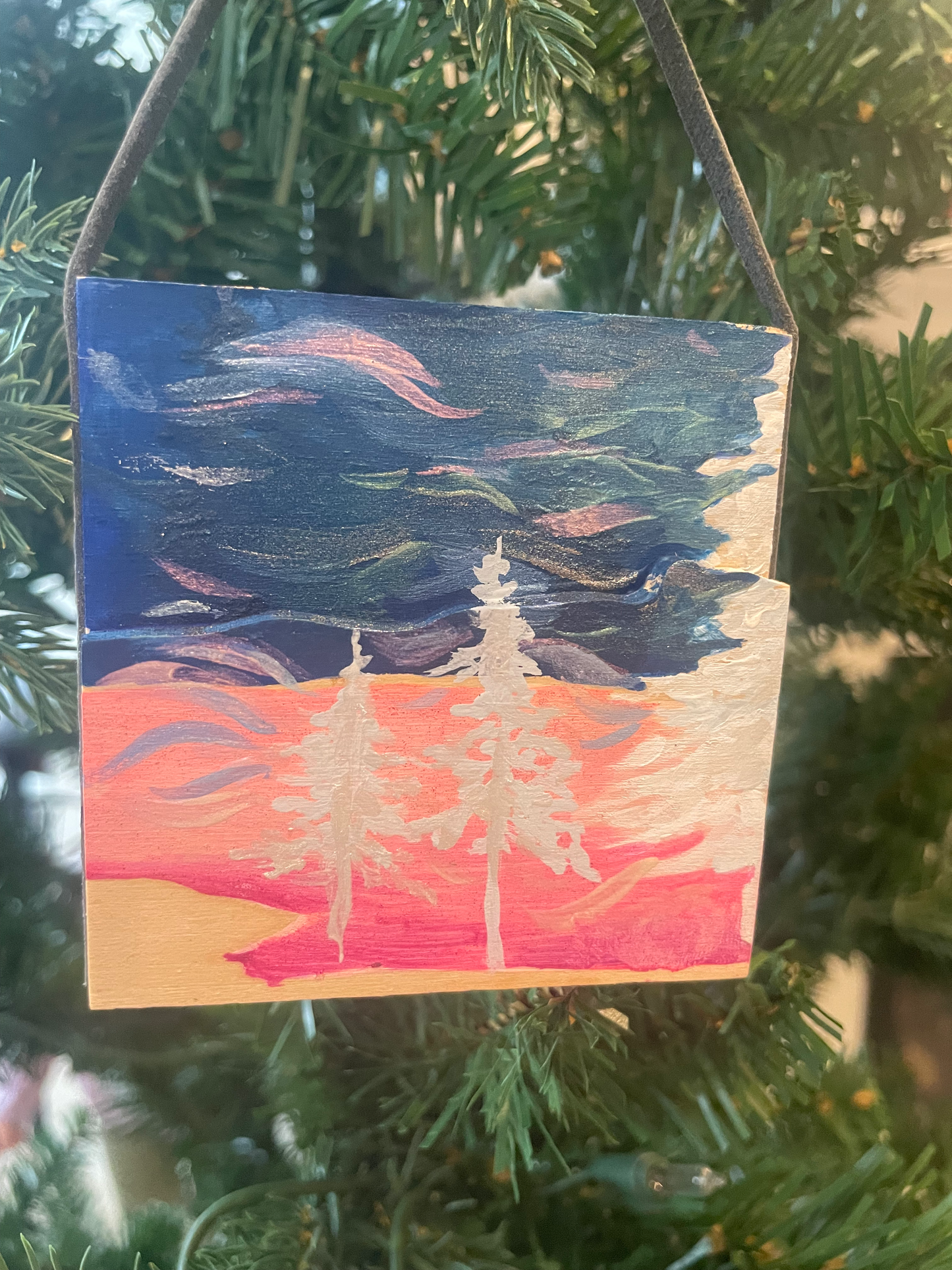 Blustery White Evergreens image 0