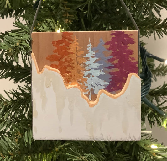Colorburst Pine Wooden Christmas Ornament (Copy)