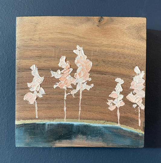 Divide - Mini Solid Walnut Painting