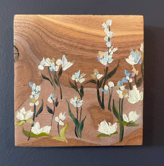 Thistle, Walnut Oil Painting