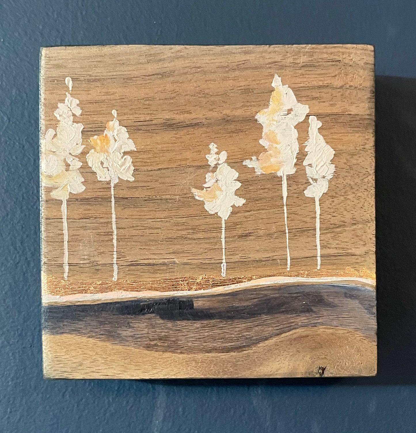 Patience - Mini Solid Walnut Painting