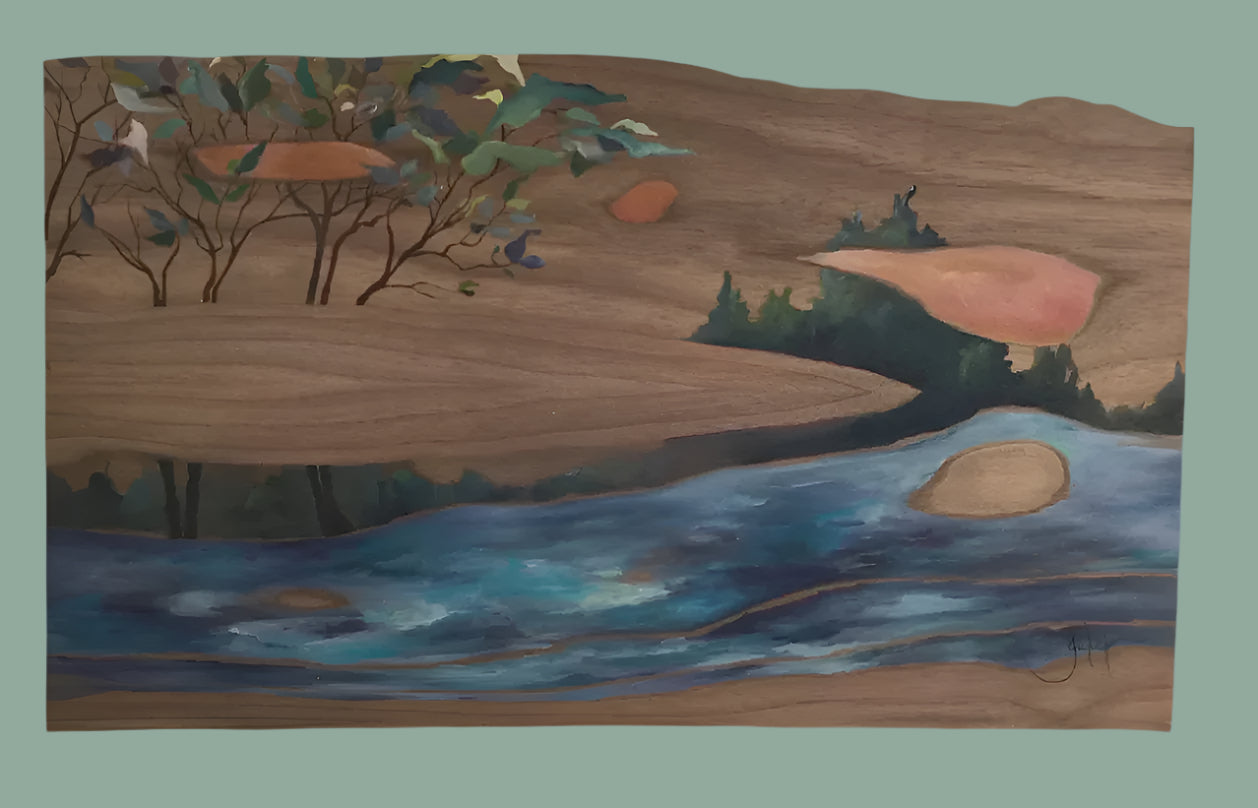 Velvet Dew Original Oil painting on Walnut