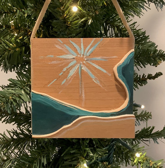 Verdant Whisper Wooden Christmas Ornament
