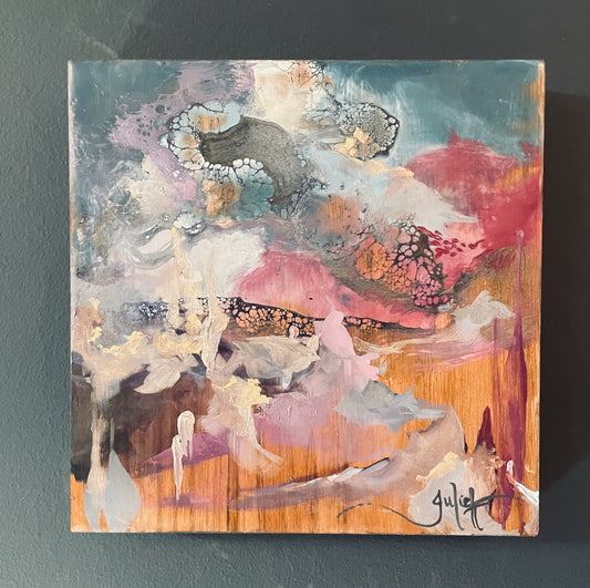 Dreamcatcher - Mixed Media Painting on Walnut